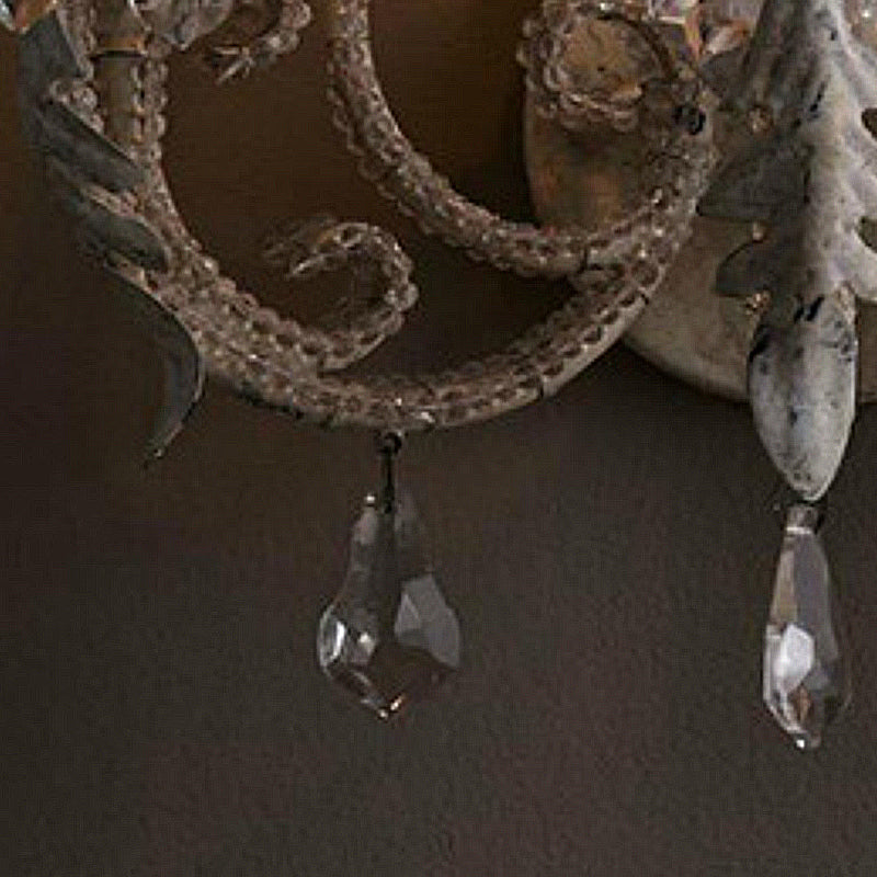 Gray/White Antique Wall Light Rustic Candle Style Lighting for Dining Room Foyer