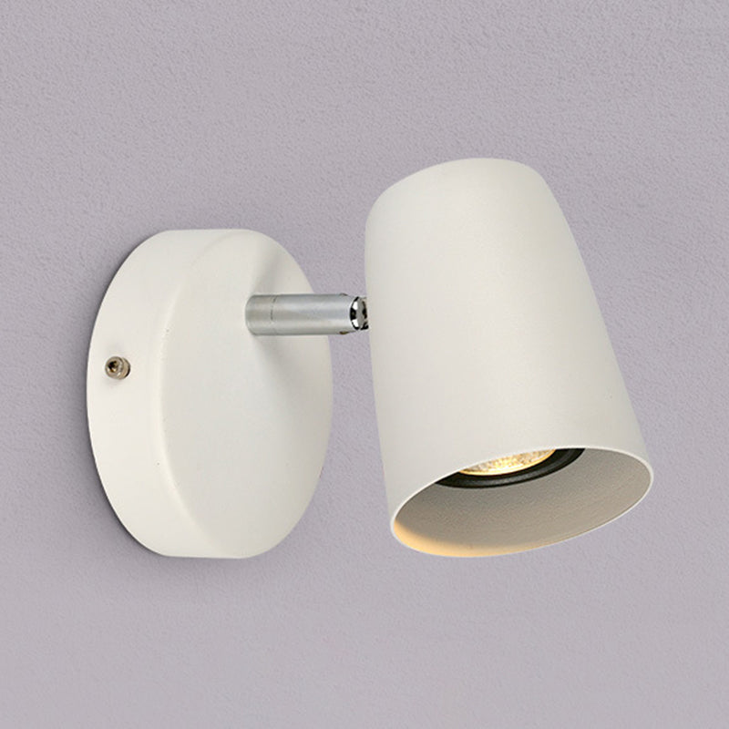 Modernism Single Nickel/Black/White Wall Mounted Sconce Mrtal Shaded Wall Light