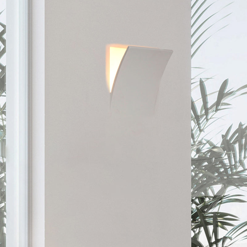 2-Light Modern White Wall Mounted Sconce Metal Wall Light with Hole 1.6'