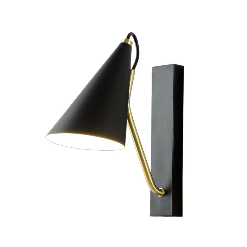 Single White/Black Modernism Wall Mounted Sconce Metal Wall Light for Foyer
