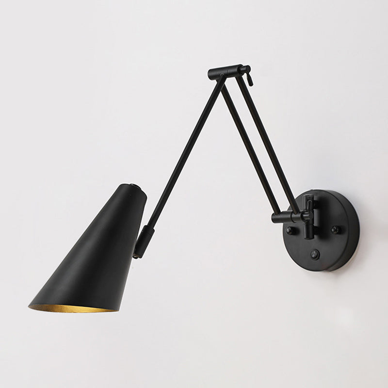 Single Golden/Black Modernism Wall Mounted Sconce Metal Wall Light for Foyer
