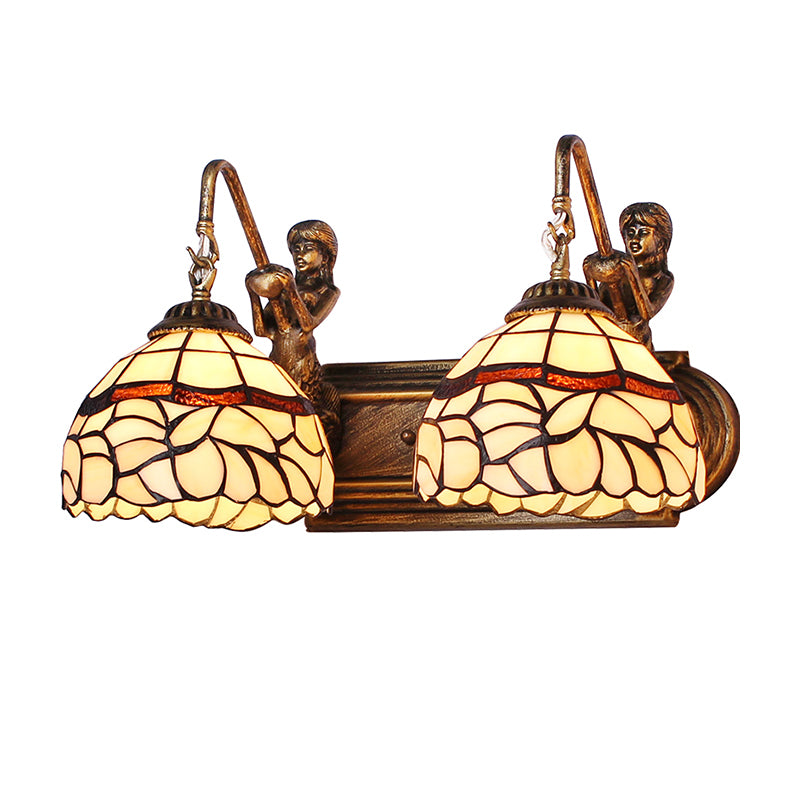 Nordic Style Iron Vanity Light Mermaid Shape Vanity Lamp for Shower Room