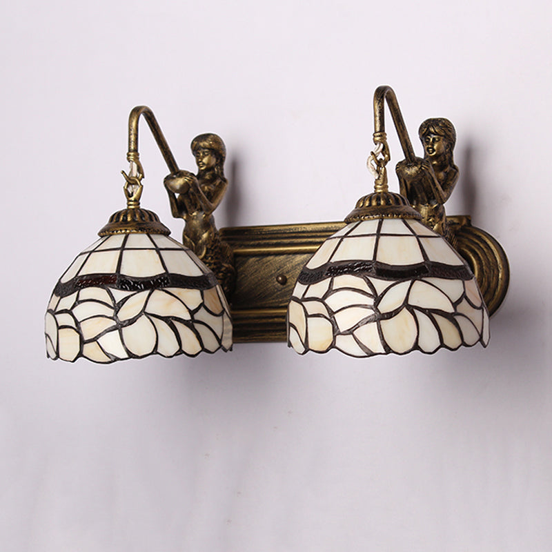 Nordic Style Iron Vanity Light Mermaid Shape Vanity Lamp for Shower Room
