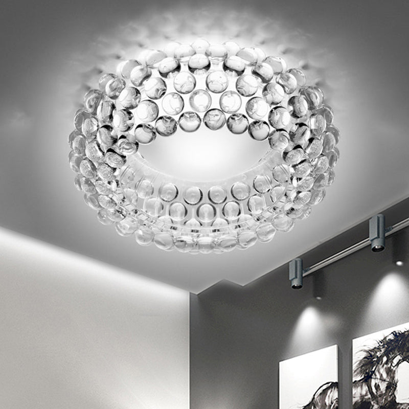 14 "/19.5" /25.5 " Wide Bubble Flush Lighting Designer Clear Glass Led Bedroom Flush Massimale Light Fixture