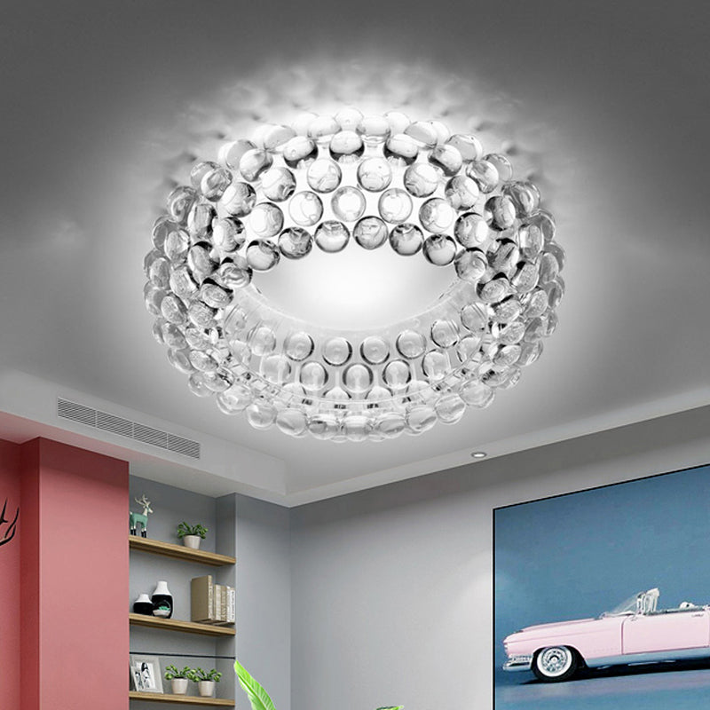 14 "/19.5" /25.5 " Wide Bubble Flush Lighting Designer Clear Glass Led Bedroom Flush Massimale Light Fixture