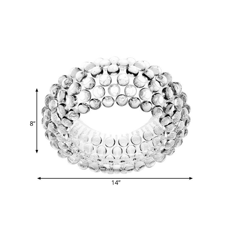 14 "/19.5" /25.5 " Wide Bubble Flush Lighting Designer Clear Glass Led Bedroom Flush Massimale Light Fixture