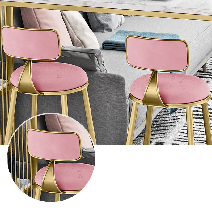 Glam 1/2/3 Pieces Metal Bar Table Set Rectangle Bar Table with High Stools for Home