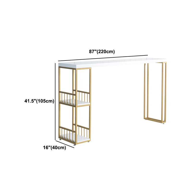 Glam 1/2/3 Pieces Wood Bar Table Set Rectangle Bar Table with High Stools for Kitchen