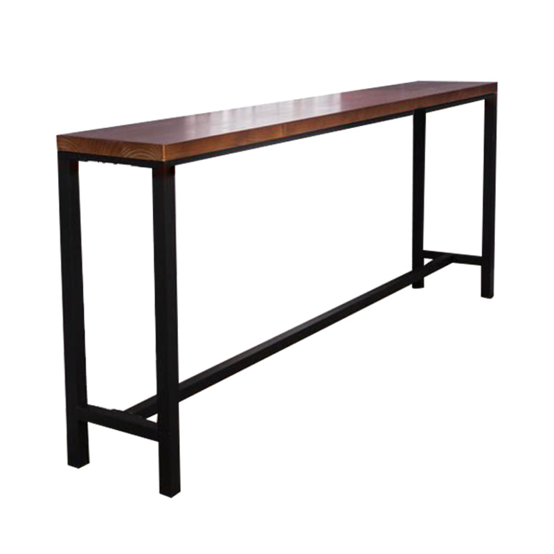 Industrial Trestle Pub Dining Set 1/2/5 Pieces Solid Wood Rectangle Bar Pub Table Set