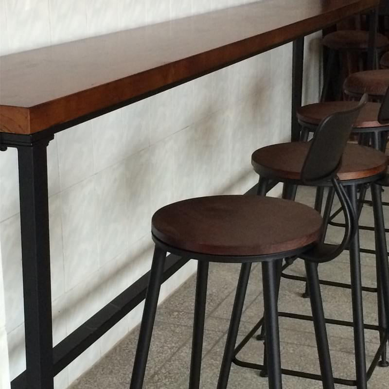 Industrial Trestle Pub Dining Set 1/2/5 Pieces Solid Wood Rectangle Bar Pub Table Set