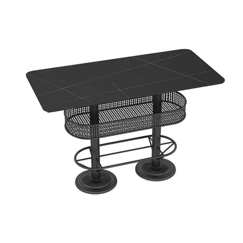 1/2/3/5 Pieces Contemporary Sintered Stone Pub Table Set Fixed Table Counter Table