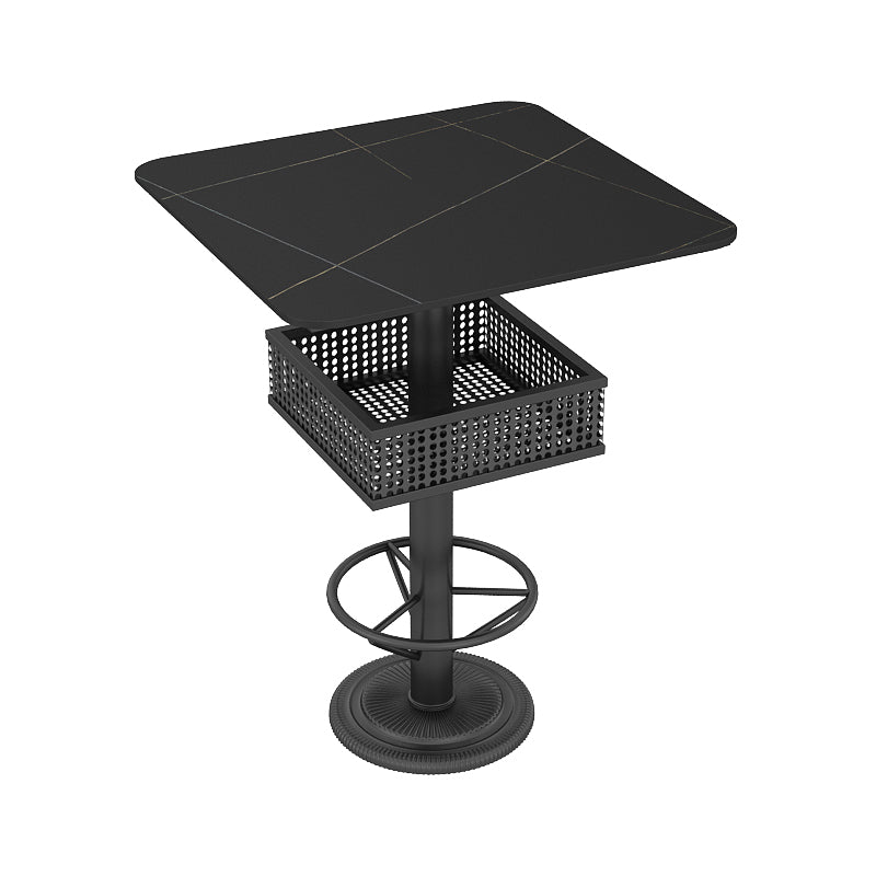 1/2/3/5 Pieces Contemporary Sintered Stone Pub Table Set Fixed Table Counter Table