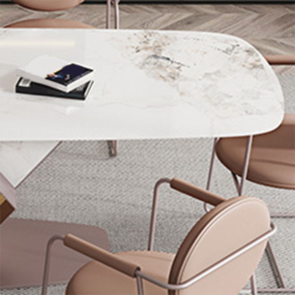 Nordic 1/5/7 Pieces Rectangle Dining Set Sintered Stone Top Dinette Table Set