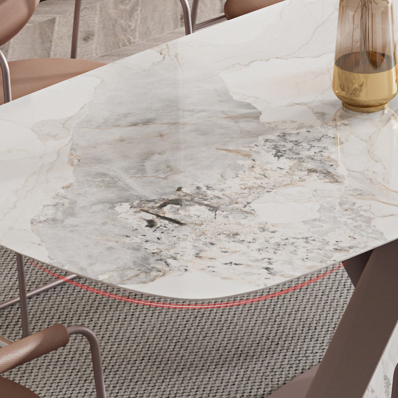 Nordic 1/5/7 Pieces Rectangle Dining Set Sintered Stone Top Dining Room Table Set