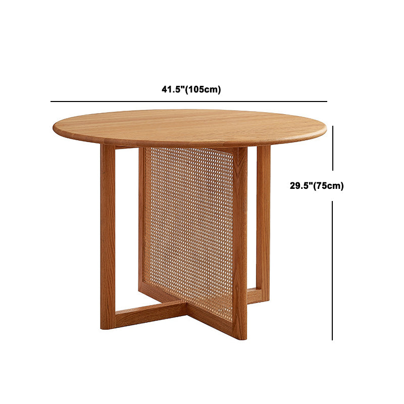 Solid Wood Dining Table Set 1/3/5 Pcs Round Dining Table with Windsor Chairs