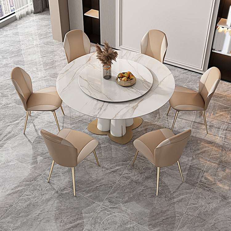 Modern Style Sintered Stone Dining Set Round 1/3/4/5/7 Pieces Dining Set for Home Use