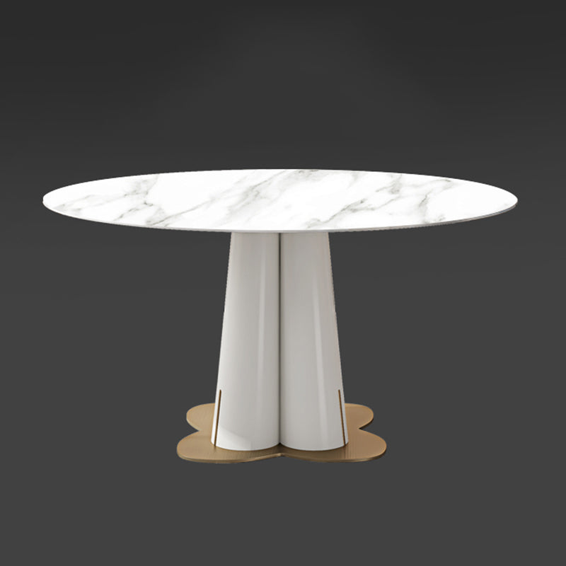 Modern Style Sintered Stone Dining Set Round 1/3/4/5/7 Pieces Dining Set for Home Use