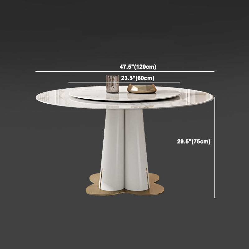 Modern Style Sintered Stone Dining Set Round 1/3/4/5/7 Pieces Dining Set for Home Use