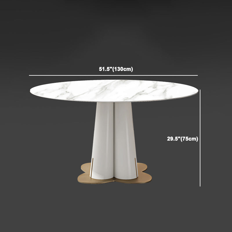 Modern Style Sintered Stone Dining Set Round 1/3/4/5/7 Pieces Dining Set for Home Use