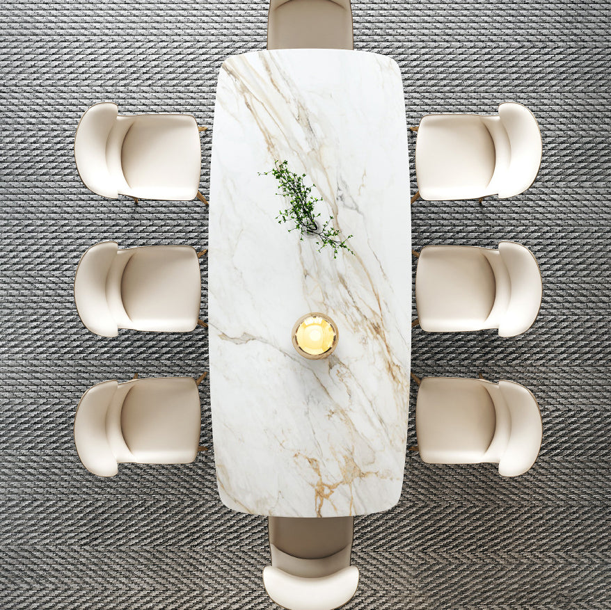 Designer Style Rectangle Dining Set 1/4/5/7 Pieces Sintered Stone Top Table Set