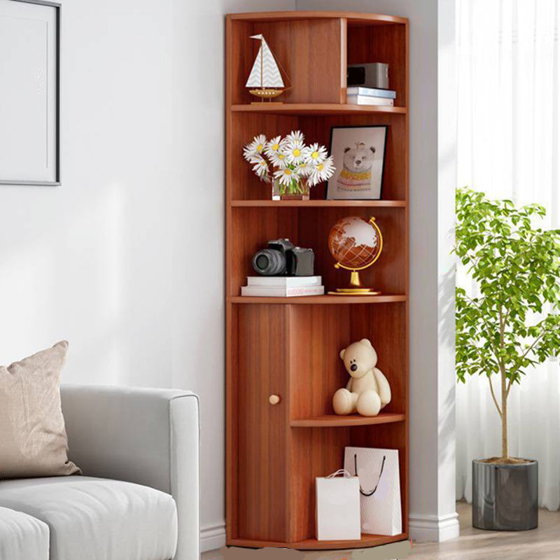 Modern Engineered Wood Book Shelf Corner Vertical Shelf Bookcase for Bedroom