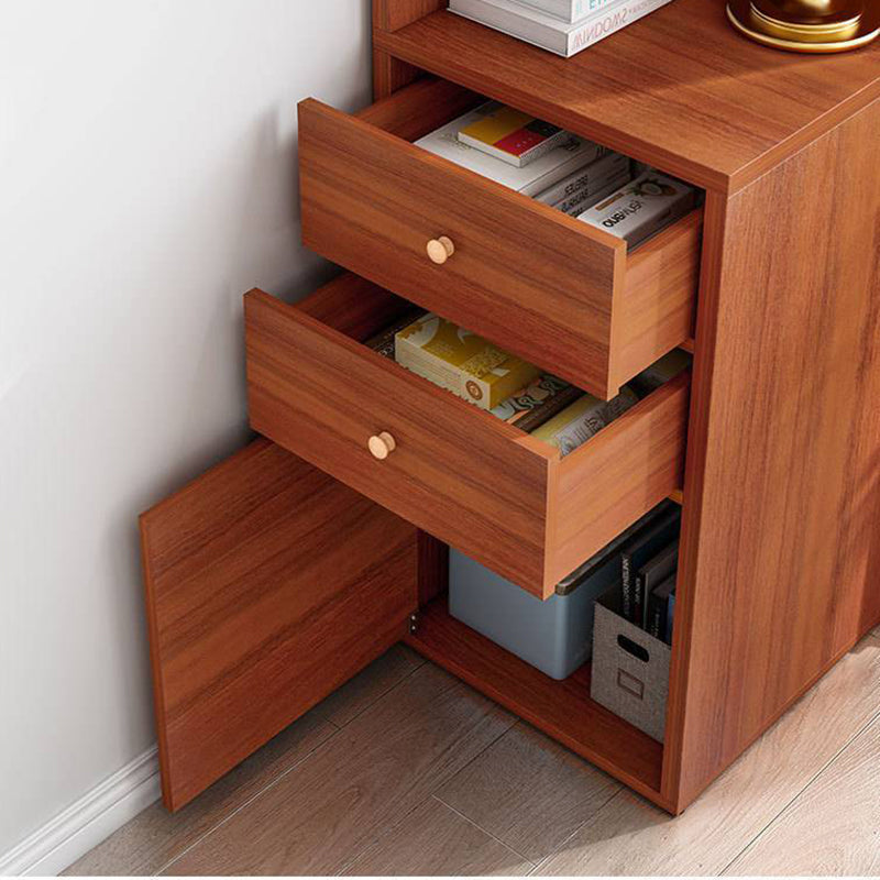 Modern Engineered Wood Book Shelf Corner Vertical Shelf Bookcase for Bedroom