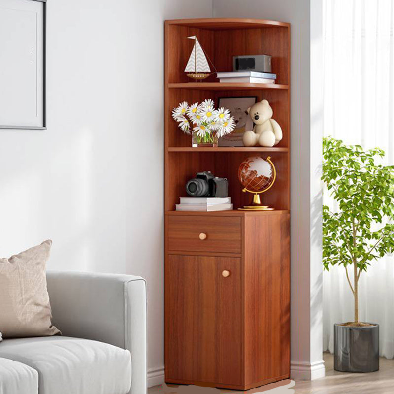 Modern Engineered Wood Book Shelf Corner Vertical Shelf Bookcase for Bedroom