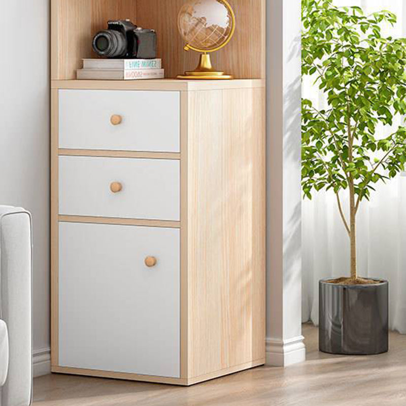 Modern Engineered Wood Book Shelf Corner Vertical Shelf Bookcase for Bedroom