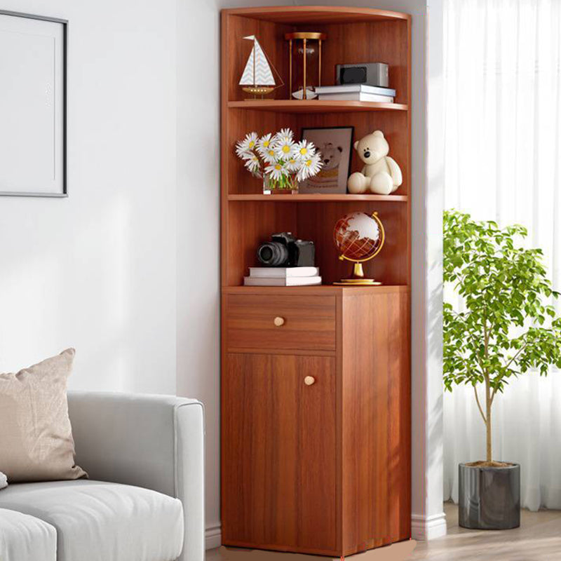 Modern Engineered Wood Book Shelf Corner Vertical Shelf Bookcase for Bedroom
