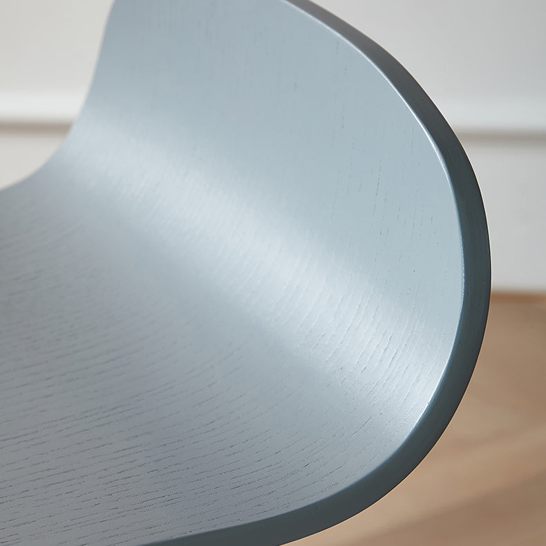 Contemporary Beech Wood Bar Stool Low Back Stool for Living Room