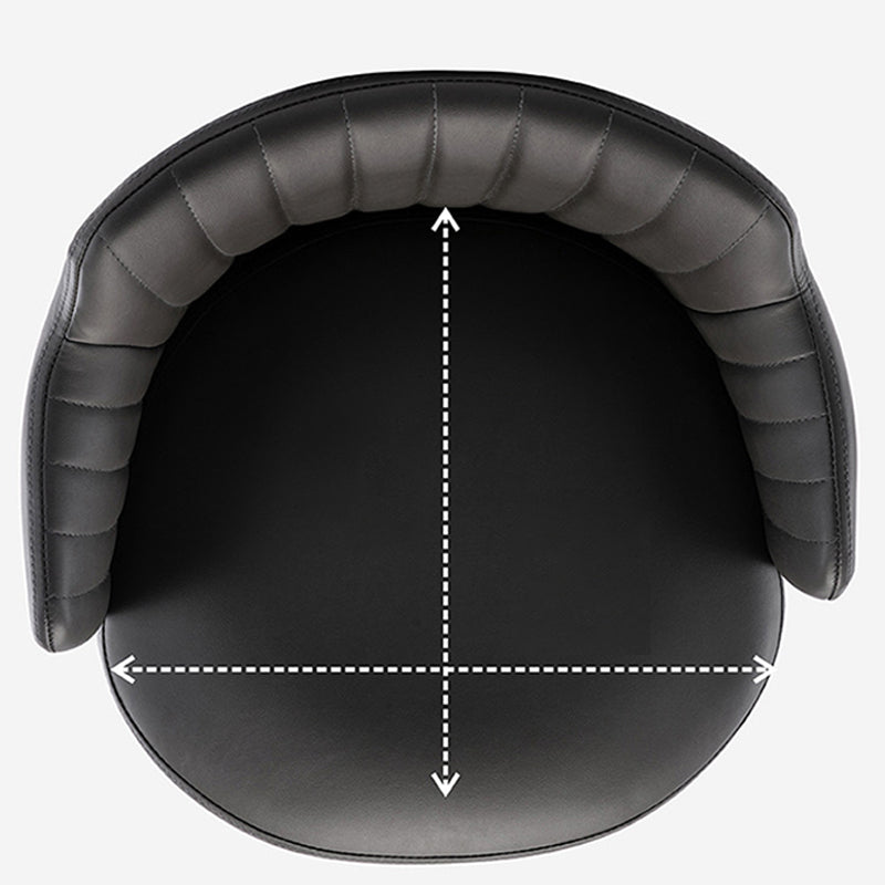 Contemporary Swivel Bar Stool Upholstered Leather Stools with Footrest