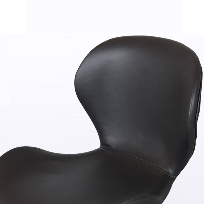 Scandinavian Metal Barstool Faux Leather Low Back Footrest Furniture