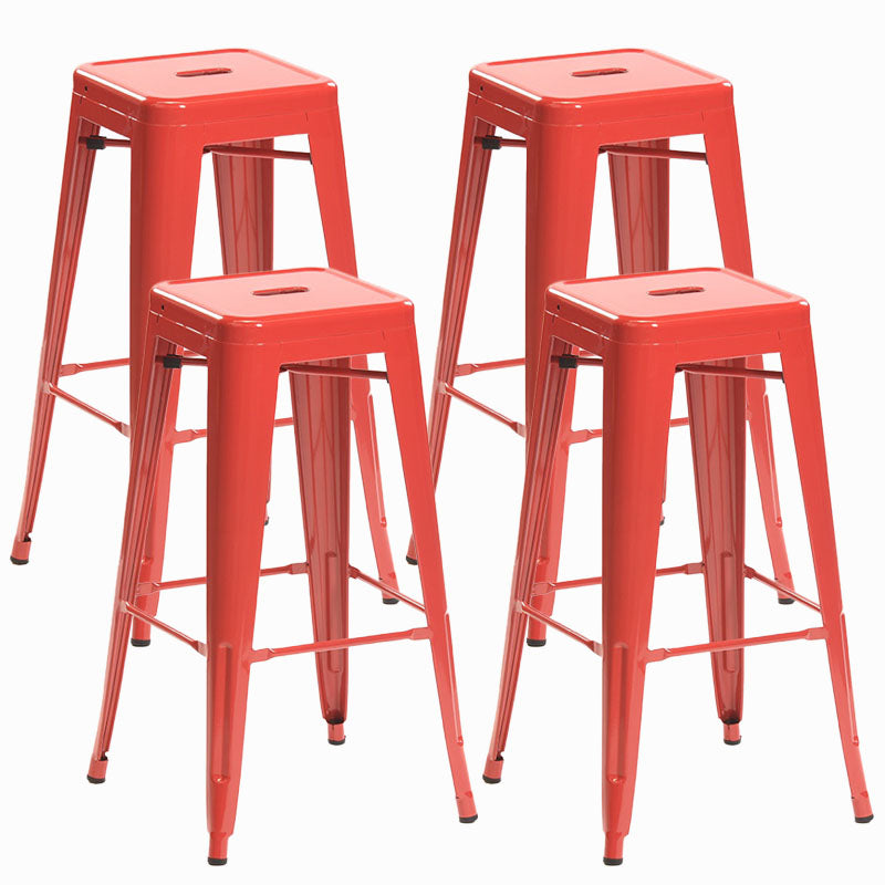 Industrial Square Backless Bar Stool Metal Indoor Stool for Bristol