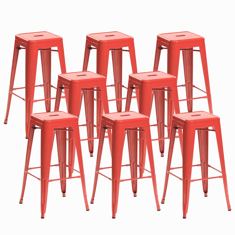 Industrial Square Backless Bar Stool Metal Indoor Stool for Bristol
