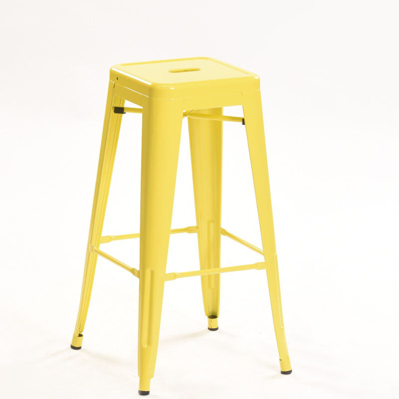 Industrial Square Backless Bar Stool Metal Indoor Stool for Bristol