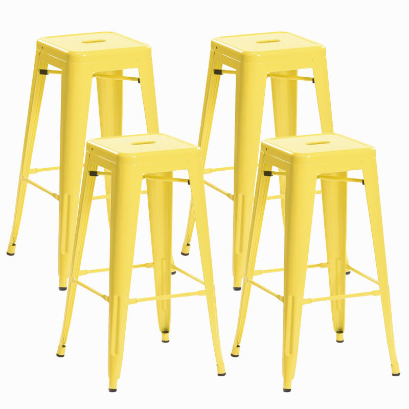Industrial Square Backless Bar Stool Metal Indoor Stool for Bristol