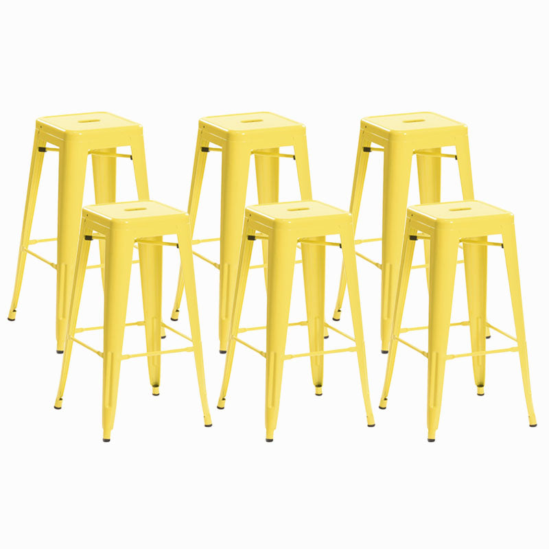 Industrial Square Backless Bar Stool Metal Indoor Stool for Bristol