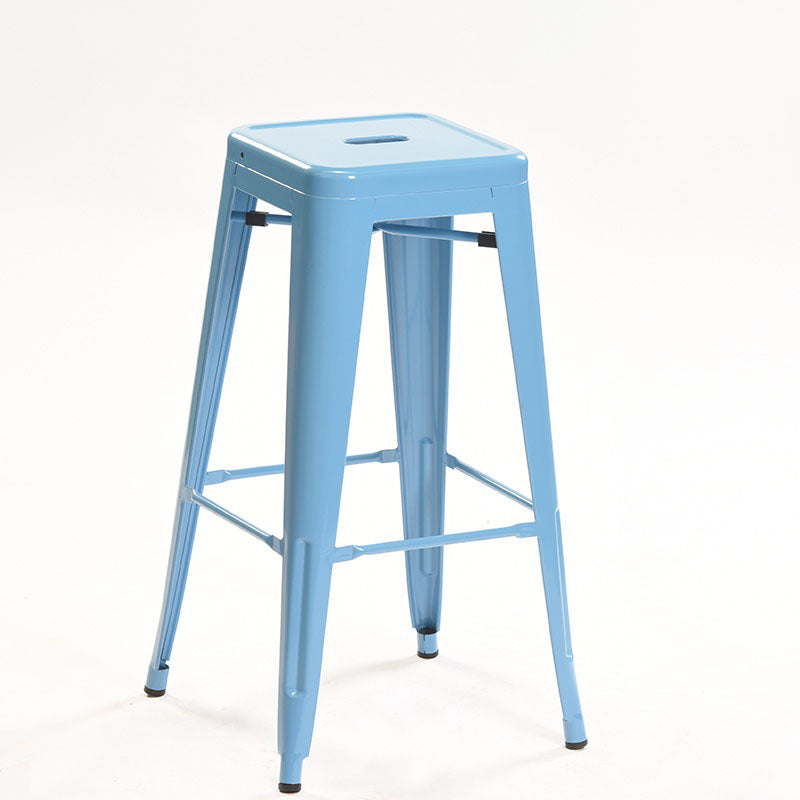 Industrial Square Backless Bar Stool Metal Indoor Stool for Bristol