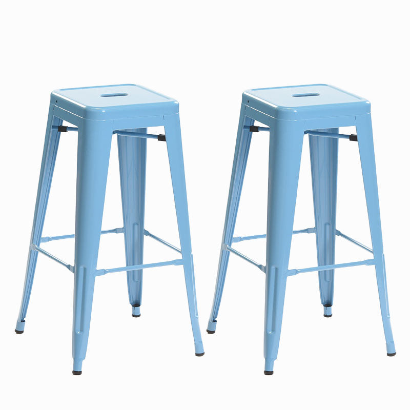 Industrial Square Backless Bar Stool Metal Indoor Stool for Bristol