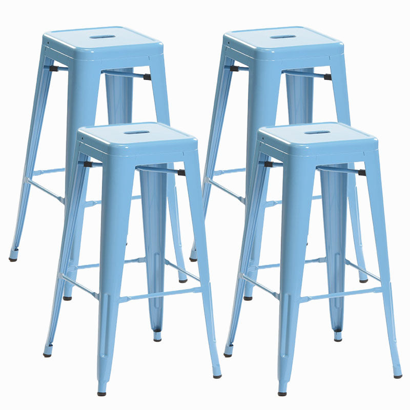 Industrial Square Backless Bar Stool Metal Indoor Stool for Bristol