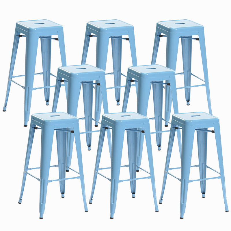 Industrial Square Backless Bar Stool Metal Indoor Stool for Bristol