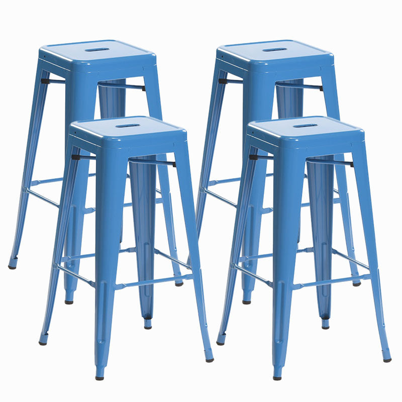 Industrial Square Backless Bar Stool Metal Indoor Stool for Bristol