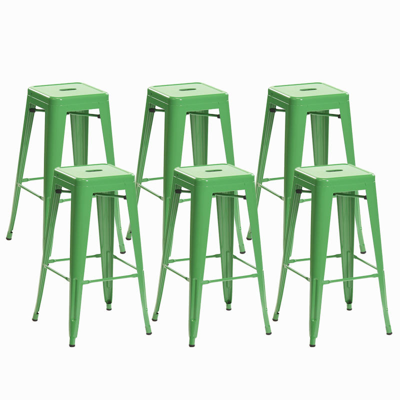 Industrial Square Backless Bar Stool Metal Indoor Stool for Bristol