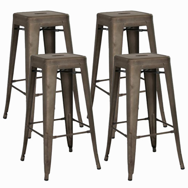 Industrial Square Backless Bar Stool Metal Indoor Stool for Bristol