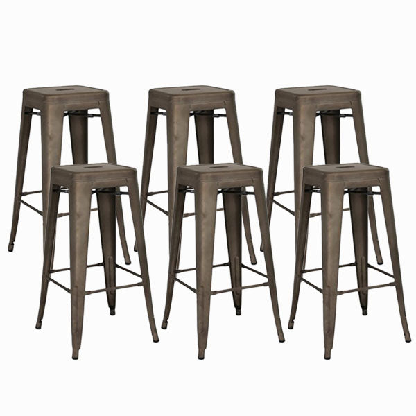Industrial Square Backless Bar Stool Metal Indoor Stool for Bristol