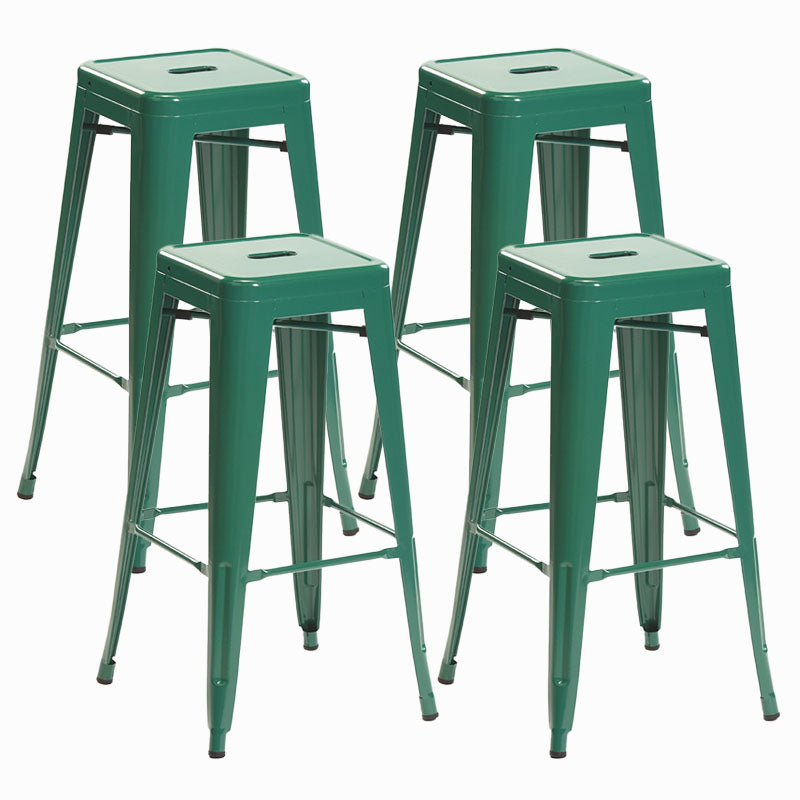 Industrial Square Backless Bar Stool Metal Indoor Stool for Bristol