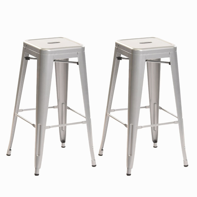 Industrial Square Backless Bar Stool Metal Indoor Stool for Bristol