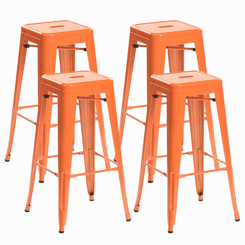 Industrial Square Backless Bar Stool Metal Indoor Stool for Bristol