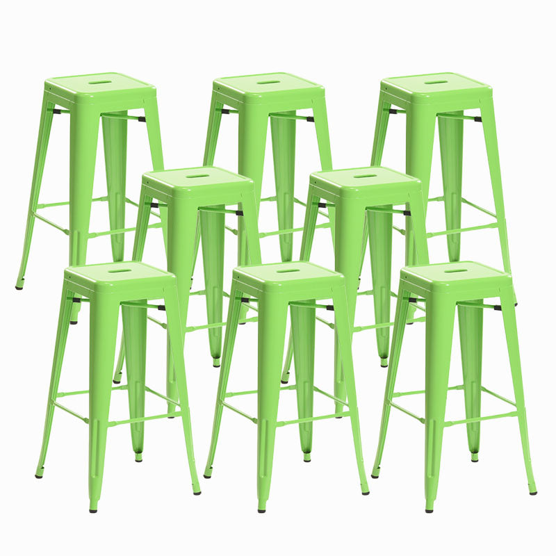 Industrial Square Backless Bar Stool Metal Indoor Stool for Bristol