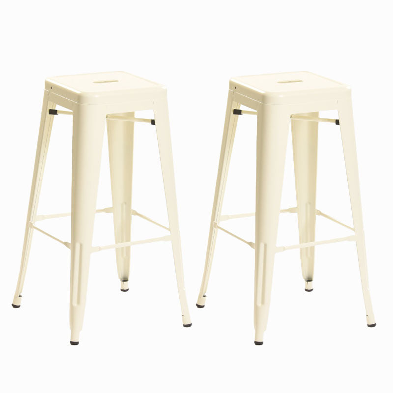 Industrial Square Backless Bar Stool Metal Indoor Stool for Bristol